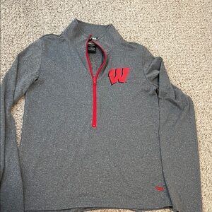 Pink Wisconsin Gray Quarter zip